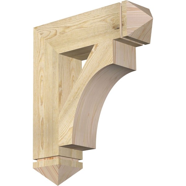 Ekena Millwork Westlake Arts & Crafts Rough Sawn Bracket, Douglas Fir, 6"W x 24"D x 28"H BKT06X24X28WTL03RDF - main